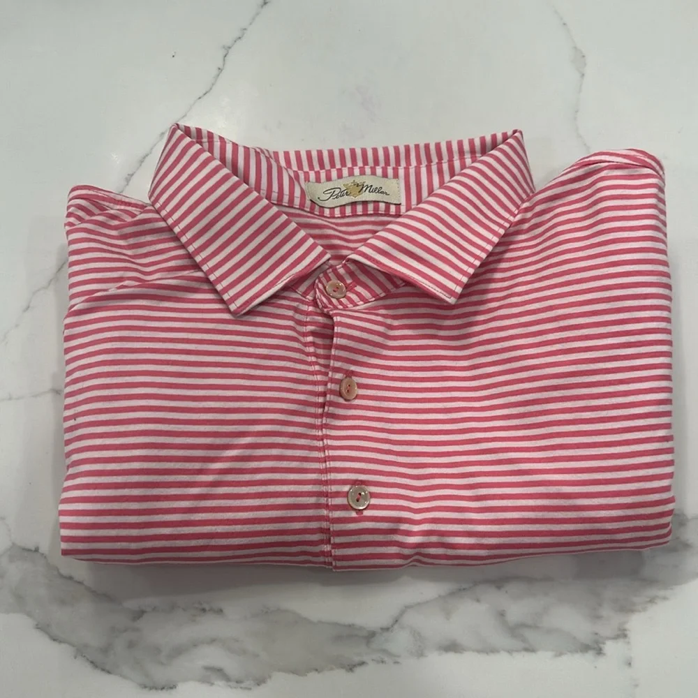 Peter Millar Hales Performance Jersey Striped‎ Polo. Size XL (798K) - Picture 3 of 11